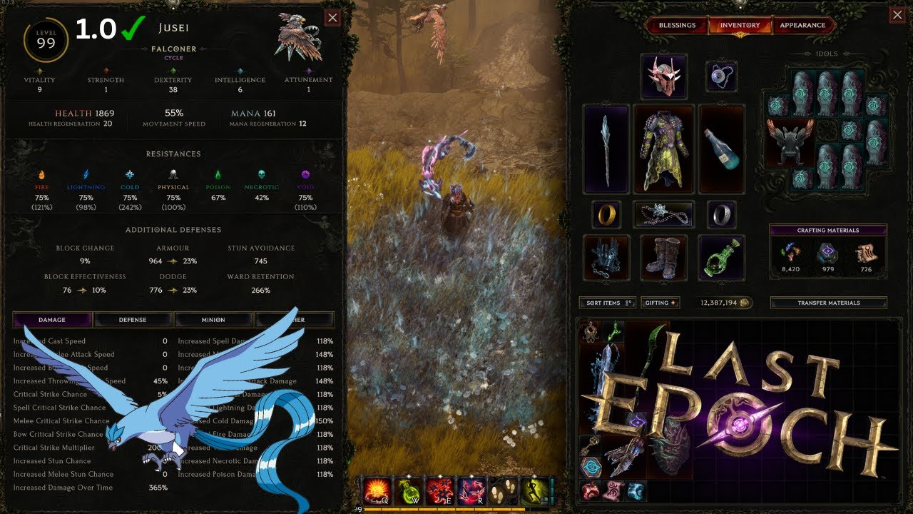 Vial of Volatile Ice Frostbite Falconer | Base Build for 300+ Corruption  Push - Last Epoch