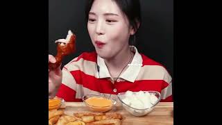 cheesy chicken bites | koreanfood asmrphan janeasmr seafood spicyfood bigbites mukbang