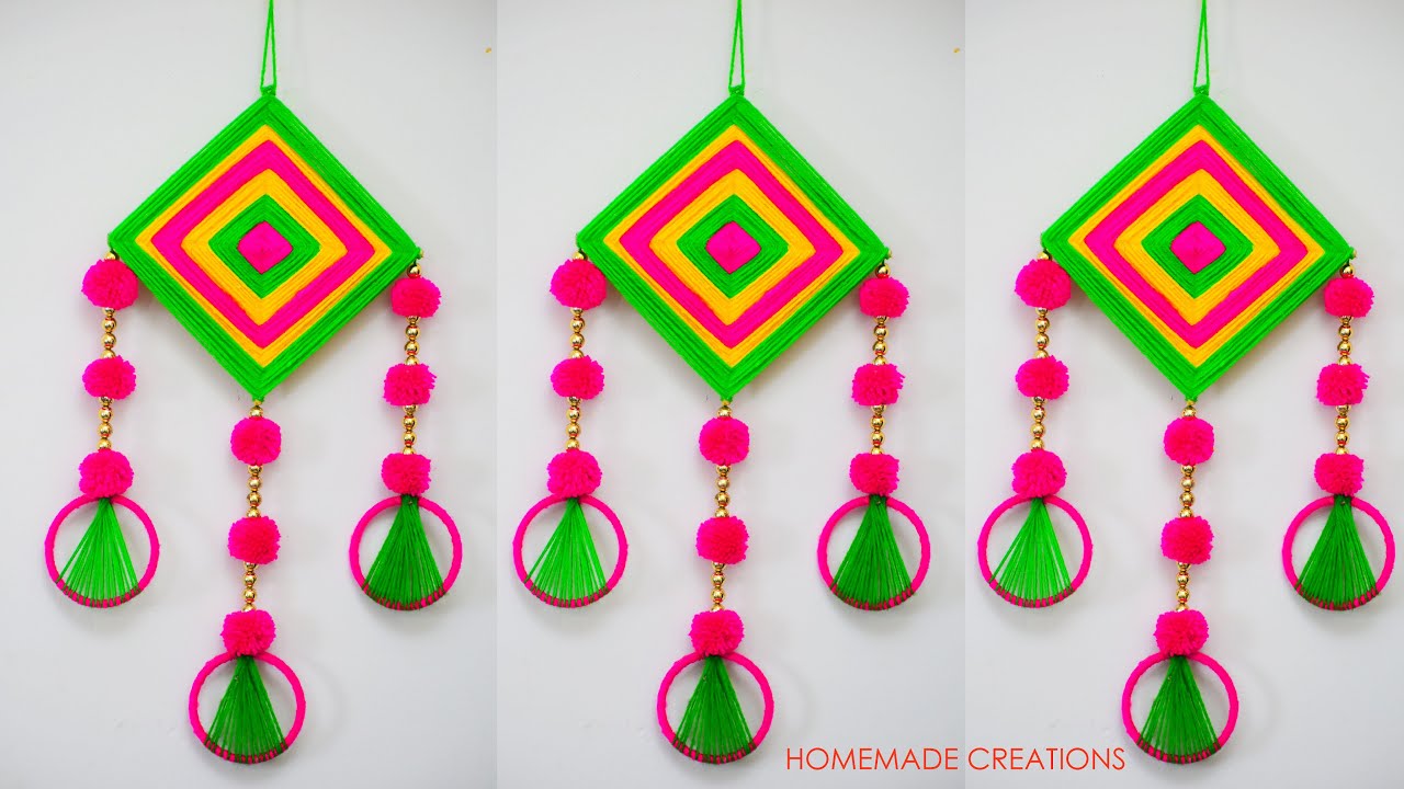 Amazing woolen door hanging toran II how to make door hanging wall