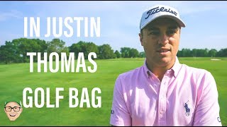 ... , mark crossfield takes a look inside of justin thomas golf bag.
take at what driver his is using in setting along w...