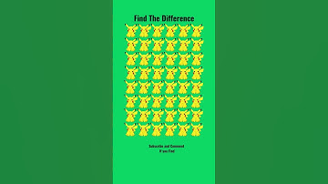 Can you Find The Difference❓ Pokemon Pikachu Style