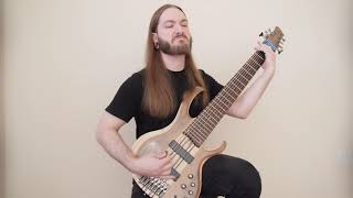 RINGS OF SATURN - LUCAS MANN - ABDUCTED REMAKE - 7 STRING BASS PLAYTHROUGH - **ALIEN FACE REVEAL**