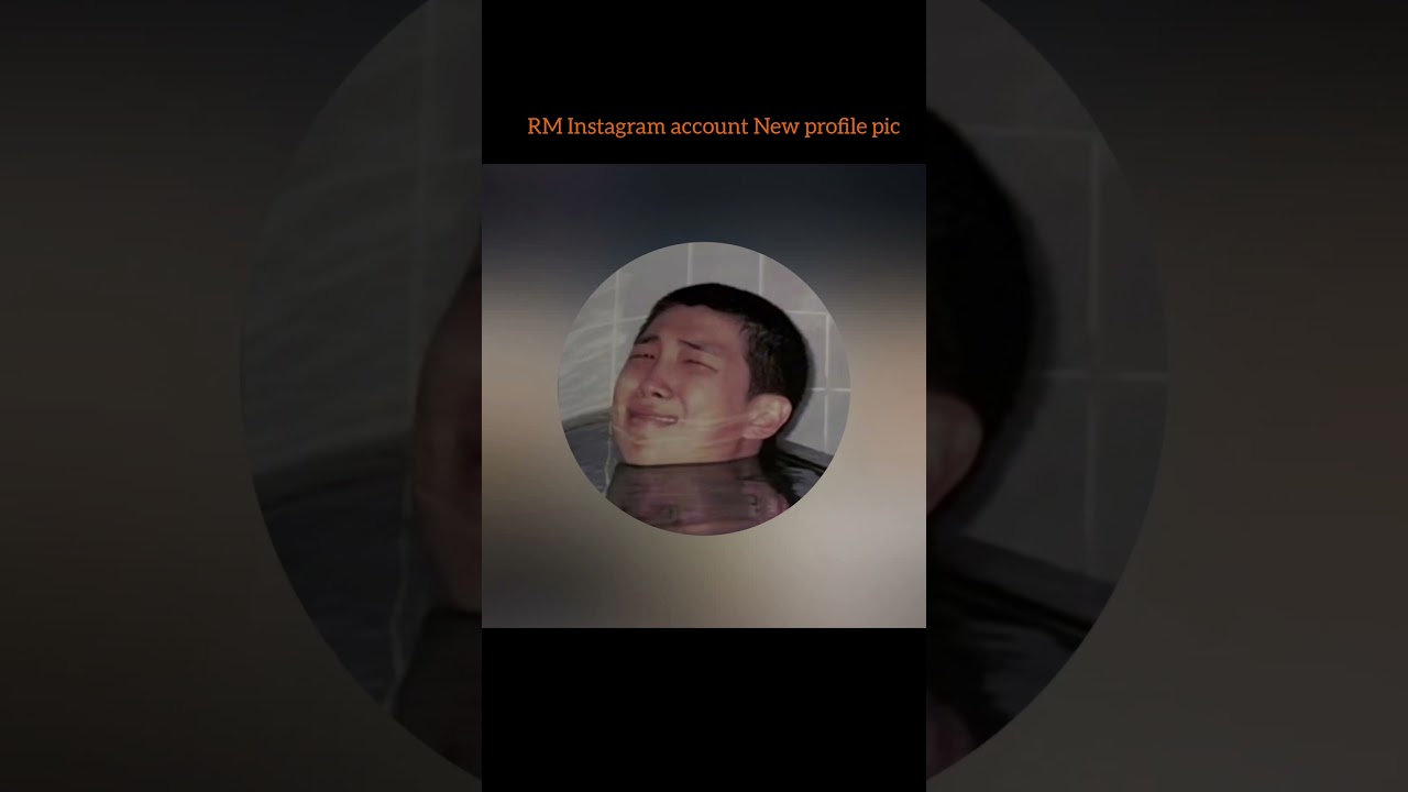 RM New Instagram account profile pic 😅😂  