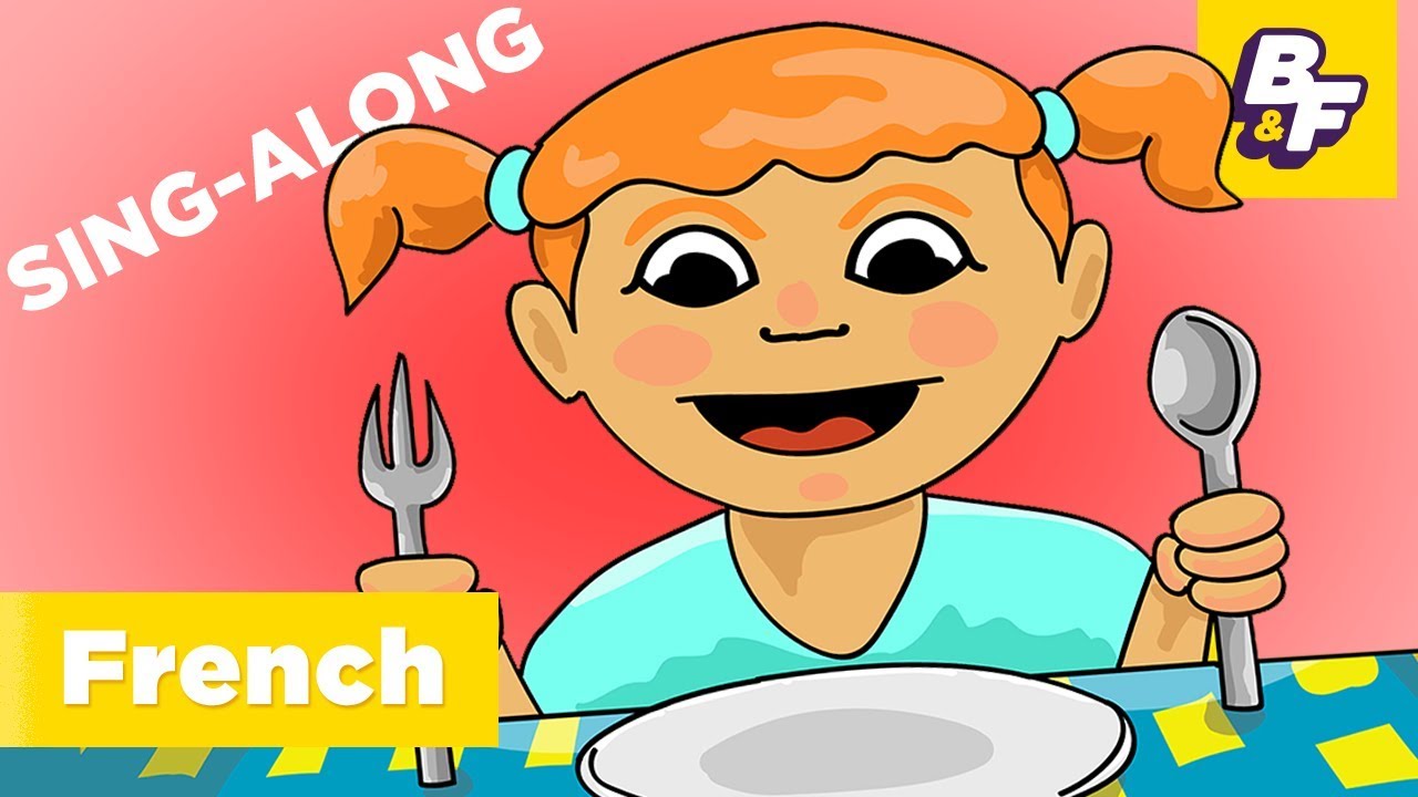 Beginner French I'm Hungry Sing-Along Song | BASHO & FRIENDS 4k Learning | J'ai Faim