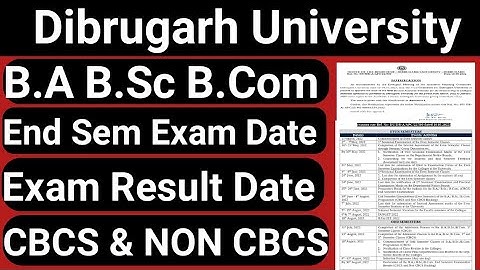 B.A B.Sc B.Com End Semester Exam Date || B.A B.Sc B.Com Exam Result || CBCS & Non CBCS || DU