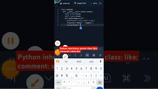 Python inheritance classparents #shorts#python#inheritance #class#parents#print#coding #programming