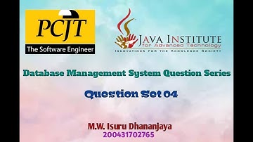 Data Base Task 04 | 1st Year | Semester 01 | Java Institute
