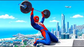 SPIDERMAN CRAZY JUMPS/FALLS (GTA 5 Spider-Man Best Gameplay) #22 screenshot 2