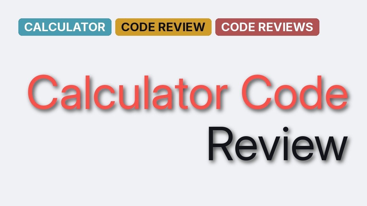 Code Review: Calculator with multiple inputs to add up - YouTube