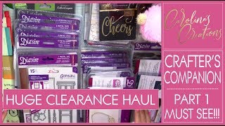Huge Crafters Companion Clearance Haul! Part 1 -  You have to see this!!!
