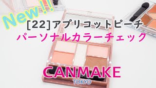 【現役カラーコンサルタントが行うパーソナルカラーチェック】～CANMAKE(キャンメイク) パーフェクトスタイリストアイズ　新色アプリコットピーチレビュー～