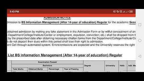 #uos 3rd merit list of BS information management 5th semesterfall admissions2023.#uos #meritlists