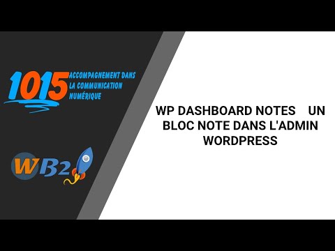 WP DASHBOARD NOTES    UN BLOC NOTE DANS L'ADMIN WORDPRESS