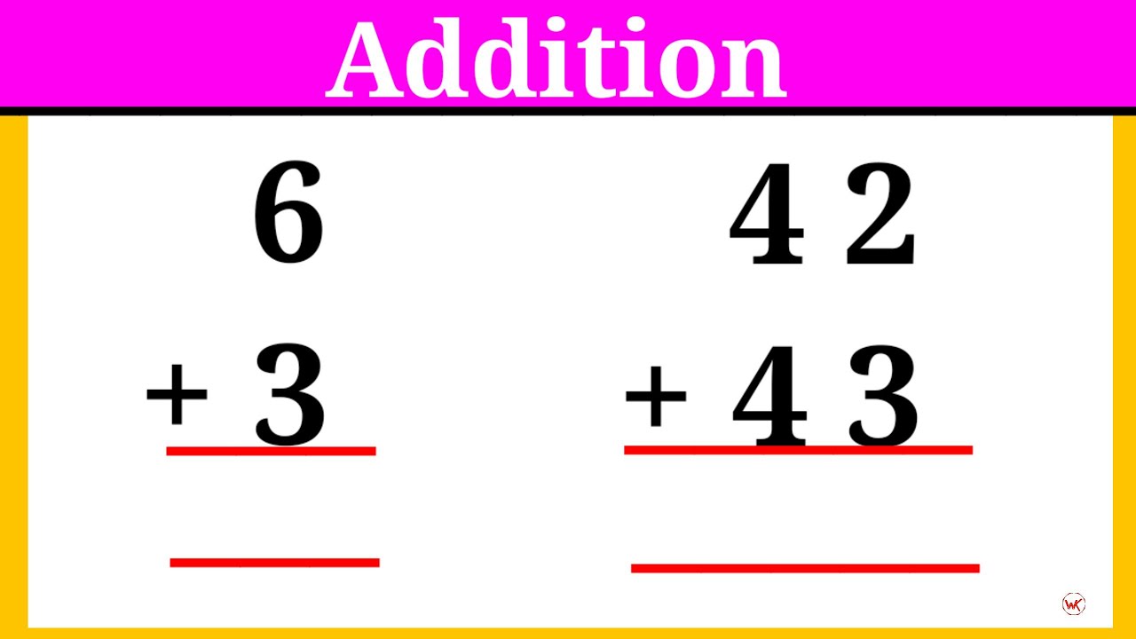 Basic addition Addition for class 1 Basic maths addition for kids Basic addition Addition for class 1 Basic maths addition for kids