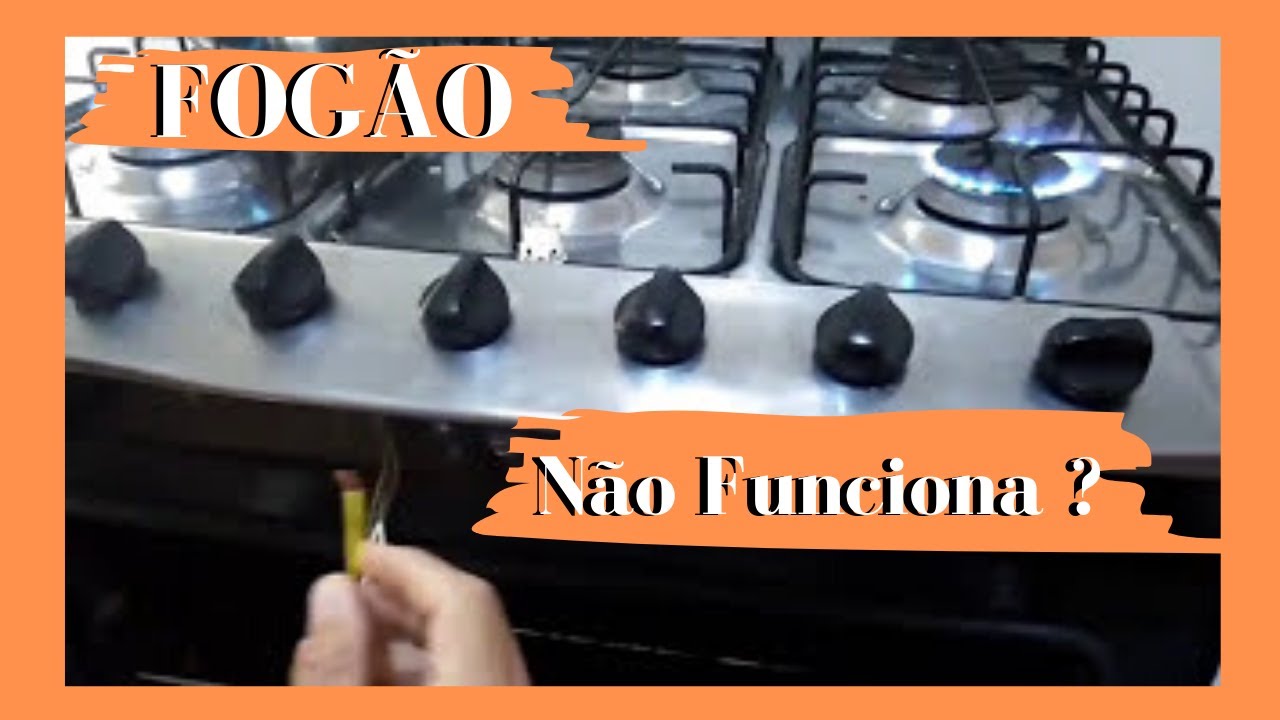 Fogão com defeito elétrico Resolvendo problema com acendimento Botão