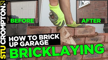 bricking up garage door into window - brickaying