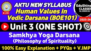 Human Values in Vedic Darsana Unit 3 One shot BOE101|Samkhya Yoga Darsana Philosophy of Spirituality screenshot 2