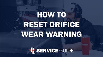 How to Reset Orifice Wear | CNC Saw Jet Service