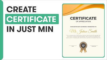 How To Create A Certificate Design in 1 Min