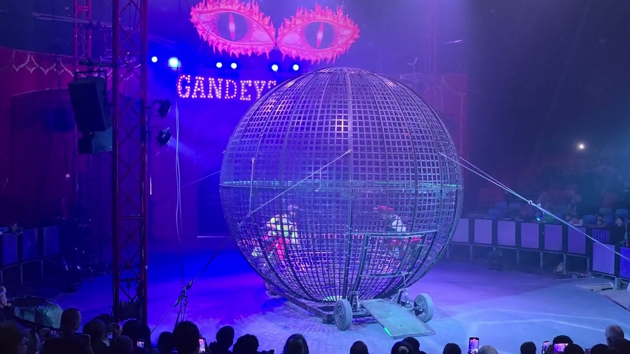 3 Motorbikes spectacular circus globe of death #globe of death #globo da morte #globo de la merte