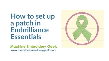 How to turn a regular embroidery design into a patch design using Embrilliance Essentials