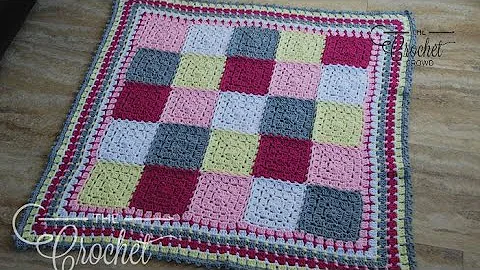 Crochet Modern Granny Baby Blanket Pattern | EASY | The Crochet Crowd