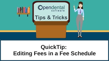 QuickTip: Editing Fees in a Fee Schedule