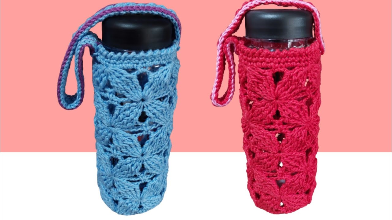 Porta garrafa de água em crochê