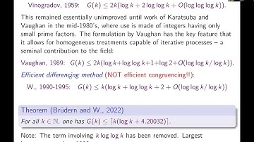 Trevor Wooley: Waring’s Problem (NTWS 148)