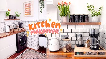 KITCHEN MAKEOVER ON A BUDGET 🏡 before + after!