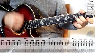 Video thumbnail of "Billy Joel - Uptown Girl - Guitar chords with tab"