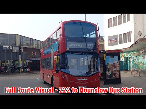 Full Route Visual | London Bus Route 222 - Uxbridge to Hounslow Bus Station | (VWH2178) LK16DFX