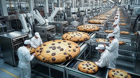 Inside a Modern Cookie Factory: From Raw Dough to Crispy Cookies (Full Process)