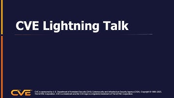 CVE Lightning Talk