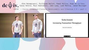 Ewasm: Ethereum-flavored WebAssembly and Ethereum 2.0 - Part 2 (Devcon4)