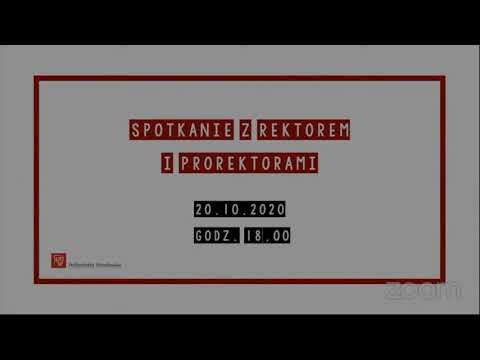 Spotkanie z rektorem i prorektorami PWr online [20.10.2020]