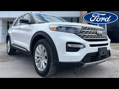 2023 Ford Explorer Limited AWD 301A 2.3L EcoBoost in Star White Metallic Walk-Around