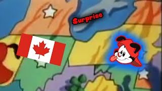 Wakko's America But The National Anthem of Canada Plays when a part or Whole of Canada is on screen