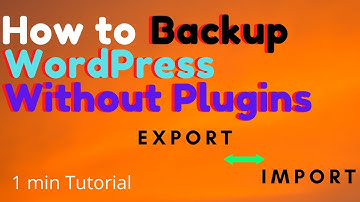 How to Manually Backup & Restore WordPress Database // Properly // Without PLUGIN // in1 minute //