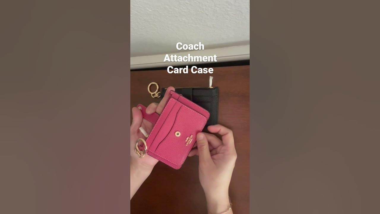 Coach Attachment Card Case in Signature Canvas in Chalk or Terracotta (You  Pick)