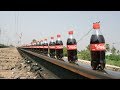 Coca Cola vs Train | cold drinks cocacola