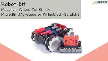 Robot Bit | Mecanum Wheel Car Kit for Micro:Bit ,Makecode or Kittenblock-Scratch3