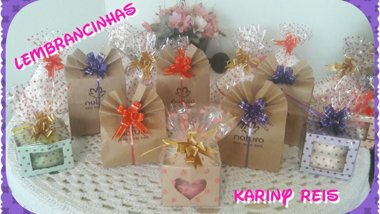Embalagem p/ presente com saquinho PP da Natura