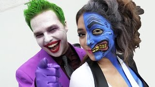 The Joker Vs Comic Con Spider-Man, Harley Quinn - Real Life Superhero Movie