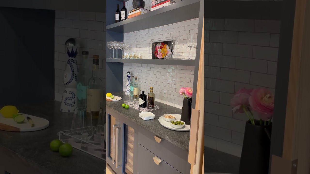 Dreamy home bar design.  