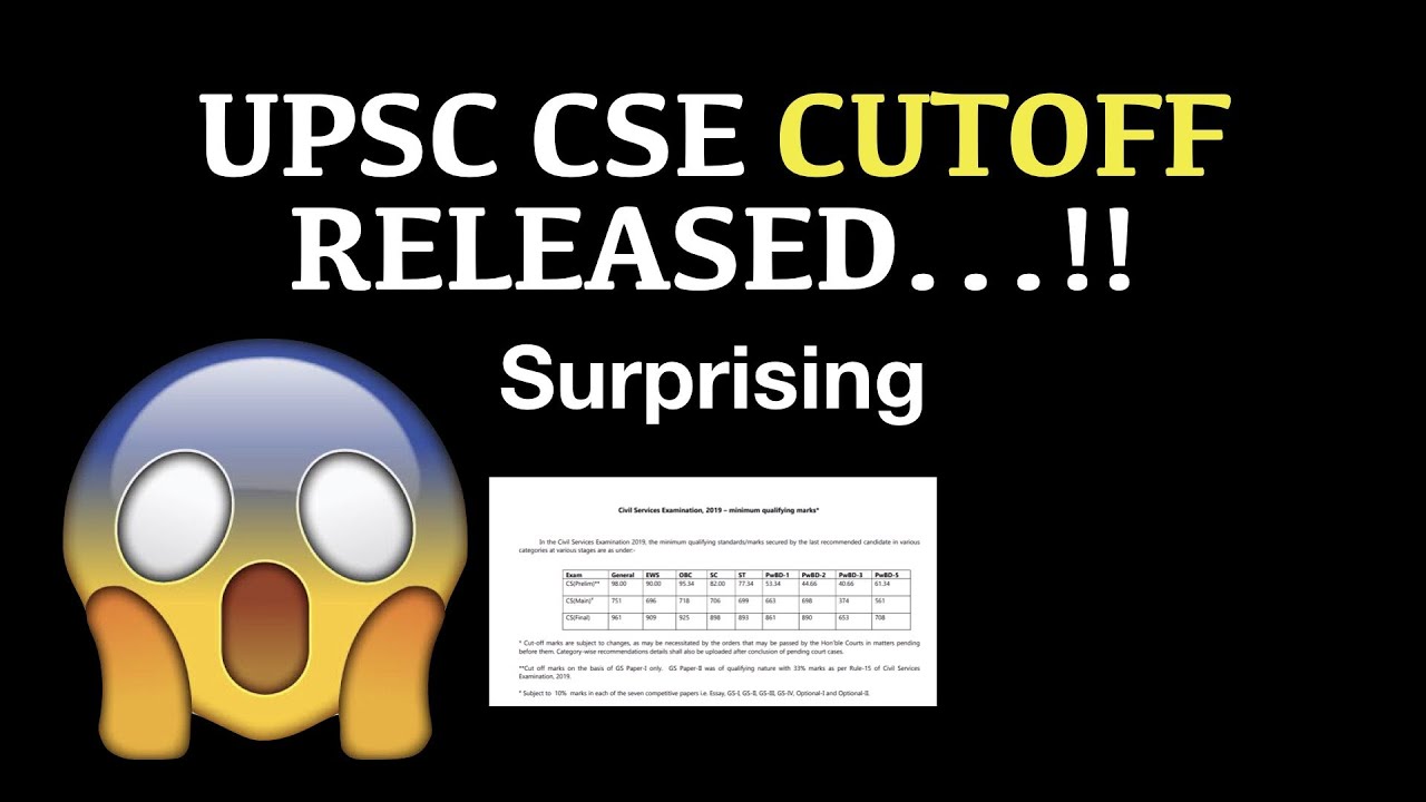 UPSC CSE 2019 Cutoff released...!!