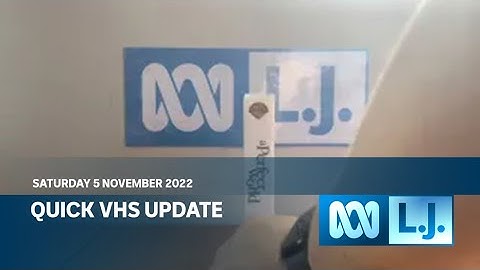 Quick VHS Update - Saturday 5 November 2022