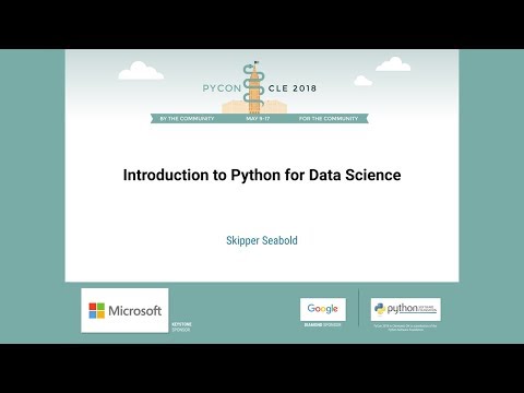 Skipper Seabold - Introduction to Python for Data Science - PyCon 2018