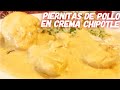 Muslos y Piernas de Pollo en Crema Chipotle