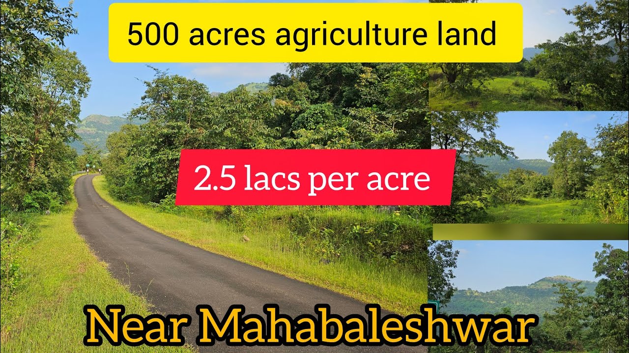 2.5 lacs per acre | 500 acres agriculture land | Near Mahabaleshwar | Only 20 km from NH66
